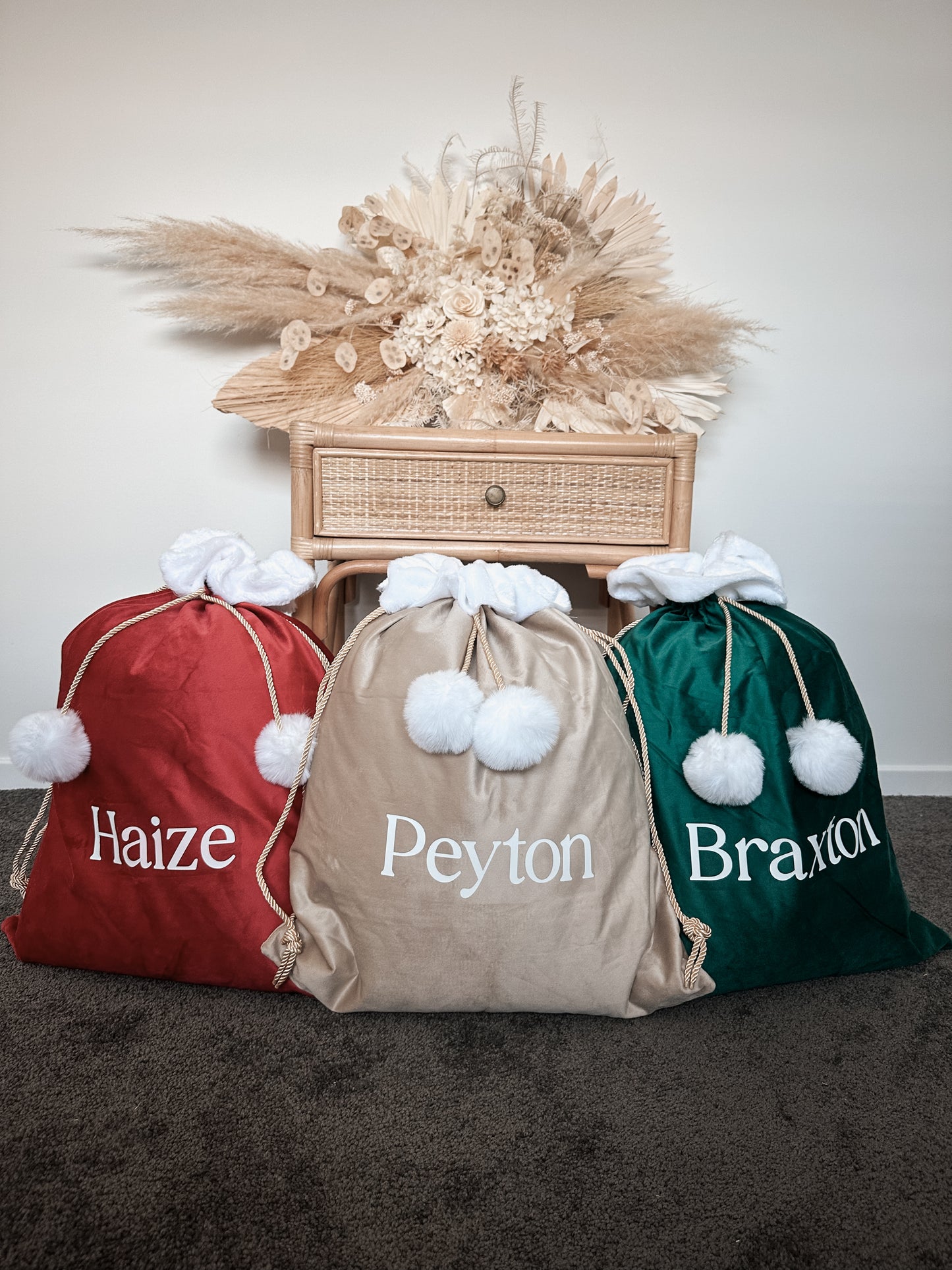 Velvet Santa Sacks